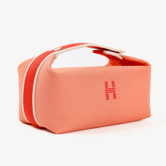 Hermes Bride-a-Brac Small Model Goyave Canvas Case - Picture 2 of 14